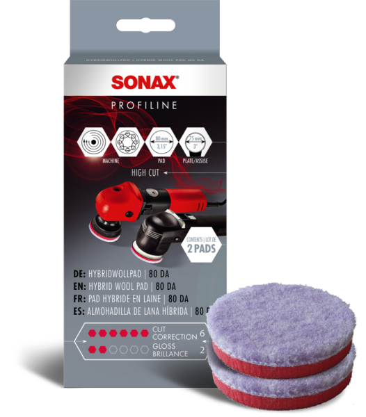 Sonax PROFILINE Hybridwoolpad 80 DA (2er Pack)