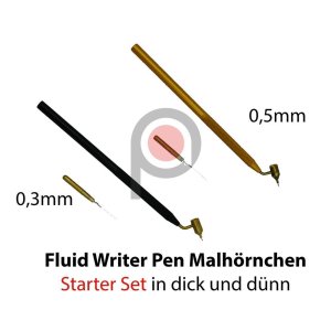 Fluid Writer Pen Set Malhörnen in dünn und dick